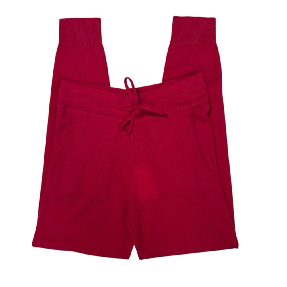 NWT Van Winkle & Co 100% Cashmere Loungewear Joggers Lipstick Pink Sz S